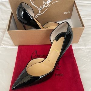 CHRISTIAN LOUBOUTIN Iriza 100mm Patent Leather BLACK 39